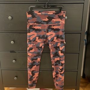 Lululemon pink camo leggings.